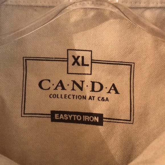 Men’s C&A Short Sleeve Shirt Beige Size XL - Picture 2 of 4